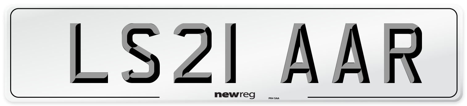 LS21 AAR Number Plate from New Reg